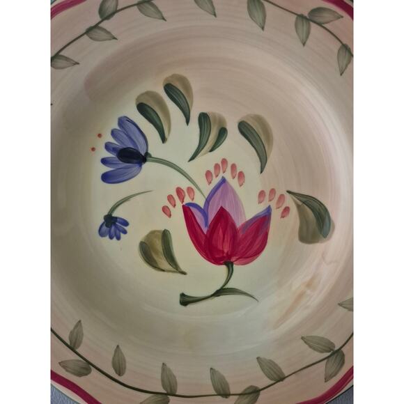 Pfaltzgraff Napoli Hand Painted Salad Plates Decor Tulip Country Italy Set of 2 - Picture 2 of 8